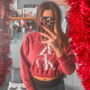 calvin klein cropped crewneck